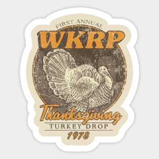 WKRP Turkey Drop Vintage Sticker